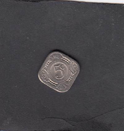 Beschrijving: 5 Cent WILHELMINA  